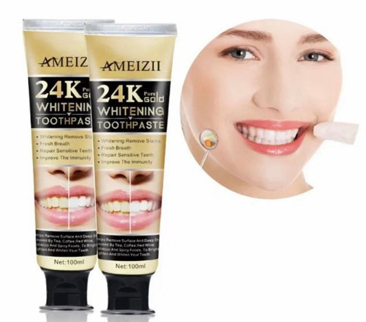 Pasta Dental 24K GOLD BLANQUEADOR AMEZII